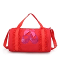 Vibrant red ballet dance bag for girls with sequined pink shoes and bow decoration - Red (Short Lace Ballet Shoes)