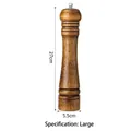 Manual walnut wood pepper grinder in large size 27cm height with adjustable ceramic core - 10 Inch Grinder - Antique Color (Bubble Bag)