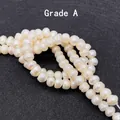 Natürliche weiße Süßwasserperlen A-Qualität mit sanftem Glanz für DIY-Schmuck - 6-7MM / A-Qualität