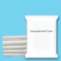 Asciugamano da bagno usa e getta spesso in fibra vegetale in confezione singola bianca - Confezionati singolarmente (Nuovo ispessito) / Asciugamano per il Viso