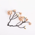 Detail of rose gold textured berries and smooth gold fruits on decorative stems - Bronze Glitter Berry
