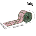 Cinta navideña rosa de cuadros con enredaderas verdes y bayas rojas de 5 cm por 457 cm - Rosa
