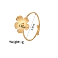 Minimalistischer Ring aus 18k vergoldetem Edelstahl mit 1,1cm großem Blumenmotiv - Blumenform - Gold