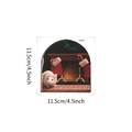 Detailweergave van schattige kerstmuis muursticker van 11,5 cm of 4,5 inch in het vierkant - DZ889 Afdrukken / 11.5*11.5cm