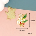 Detail showing Lily of the Valley flower pendant dimensions 31.5mm by 22.5mm and 2.5g weight - 26 Lily of Valley Bouquet