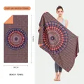 Bohemian mandala microfiber beach towel 160x80cm quick-dry absorbent sand-free towel - Bohemian Mandala Pattern (STJ202307) / 160x80cm