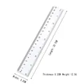 Transparent 20cm plastic ruler with dual metrics in cm and inch for students - Transparent Straight Ruler (20CM)