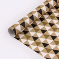 Minimalist geometric triangle pattern gift wrapping paper roll in modern earth tones - Triangle Kraft / 50*70CM