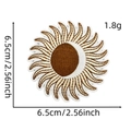 Patch ricamata boho sole e luna 6,5x6,5 cm, decorazione termoadesiva per giacche e tessuti - 2# Sole e Luna