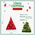 Red shiny Christmas hat with white snowflake prints in 28x38cm size for adults - Red Snowflake Christmas Hat
