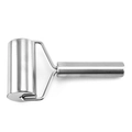 Nudelholz aus Edelstahl mit T-förmigem Metallgriff zum Backen und Teigrollen - YR1837-1 Stahlkappe 153g