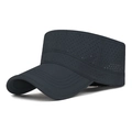 Visière de sport gris foncé à séchage rapide avec perforation laser et sangle réglable - Réglable / Bleu marine