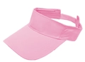 Pink cotton open top sun hat with adjustable strap for tennis and outdoor sports - Pink