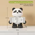 Cute panda desk clock ornament with LED display for home decor, dimensions 18.9x21.7cm - Panda Clock Standing Ornament