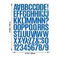 Blue 1.5-inch vinyl alphabet and number stickers for DIY crafts and posters - Dark Blue