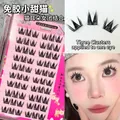 Self-adhesive cluster lashes with a cat-ear style for a natural dense eyelash look - 10 Rows Sweet Cat ST77