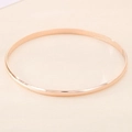 Minimalistischer schmaler Armreif aus Titanstahl mit poliertem Roségold-Finish für Damen - Breite 3.6mm-Innendurchmesser 55mm / Roségold