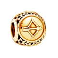 Golden Sagittarius constellation charm with bow and star patterns for DIY bracelets - Sagittarius / Gold