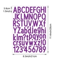 1.5 inch purple waterproof vinyl alphabet and number sticker set for DIY decoration - Purple