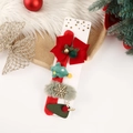 Weihnachts-Haarspangen-Set 4-teilig mit Rentiergeweih und Schleifen auf Displaykarte - Weihnachtsbaum Schnapparmband-Set