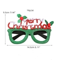 Occhiali di Natale glitterati verdi con scritta Merry Christmas e decorazioni di bacche - Buon Natale verde dipinto