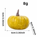 Artificial yellow pumpkin with green spots for harvest decor, size 6cm by 6cm - S2-34 Style