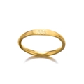Minimalistischer goldener Edelstahl-Ring mit gravierter Engelnummer 888 im Design - 222