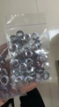 Iridescent faceted circular glass rings for nail art jewelry DIY in a clear storage bag - Pink Purple
