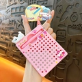 Portable creative pink cat magnetic steel ball drawing board keychain toy for stress relief - Pink Dog