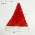 Classic red plush Christmas hat with dimensions of 35cm height and 30cm width - Christmas Hat