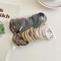Elastic hair ties in earth-tone colors including black, brown, and beige for women - 10# Brown/Earth Mix (50pcs Bag)