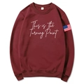 Felpa unisex bordeaux con scritta bianca in corsivo This is the Turning Point - S / Borgogna