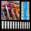 Extra long XXXL clear nail tips size chart showing lengths from 47.3mm to 56.8mm - Natural Color - Extra Long Square - H104-13