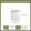 Thick fine mesh laundry bag for delicates featuring avocado print, size 30x40cm - Avocado (Small 30*40cm)
