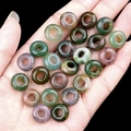 Assorted natural agate abacus beads 6x12mm with 5mm large holes for DIY jewelry - 6x12mm Indian Agate (Single)
