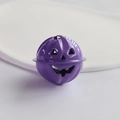 Glänzende lila Metallglocke in Kürbisform für Halloween-Halsbänder und DIY-Deko - Lila