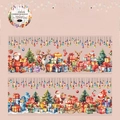 Nastro adesivo PET a tema natalizio con motivi di Babbo Natale per scrapbooking fai-da-te - Regalo di Natale