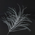 Sparkling white SwanLace glittered Christmas tree pick with frosted finish and beads - Firework Pick - Iridescent White 48CM