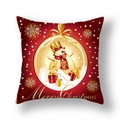 Christmas pillowcase featuring golden snow globe with snowman and Merry Christmas text - Style 2 / 18x18 Inch