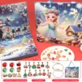 Schnee-Elf-Prinzessin Gold-Armband-Set (HK884) / 24-Gitter Blindbox-Set / Blau