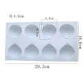 8-cavity heart silicone mold for mousse cakes with dimensions 29.3x16.0x4.0cm - 8-Hole Chestnut