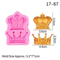 Molde de silicona rosa con forma de corona para fondant y chocolate con medidas - 17-67 Rosa