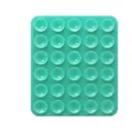 Mint green silicone phone suction cup mount with 24 individual suction pad matrix - Double-Sided Style (48-Suction Cup) / Lake Green