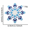 Blue and white snowflake embroidery patch for clothing DIY decoration with 6.9cm size - Snowflake Patch 34#