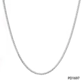 Minimalistische silberne geflochtene Edelstahl-Halskette für Damen Modell PD1697 - Silber (PD1697)