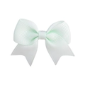 Mini mint green grosgrain ribbon bow hair clip for babies and toddler girls - Mint Green (19)