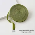 Grass green velvet ribbon roll 1.5cm width for DIY Christmas bows and gift wrapping - 1.5cm*10m / Light Green