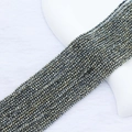 2mm faceted metallic round beads for DIY jewelry making in a golden finish - 2mm (Approx. 210 Beads per Strand) / Yellow Green Luster