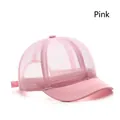 Berretto da baseball in rete rosa traspirante con visiera corta per il sole - Rosa