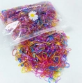 Gomas de pelo desechables de colores para niñas en bolsa transparente con cremallera - Color Perla